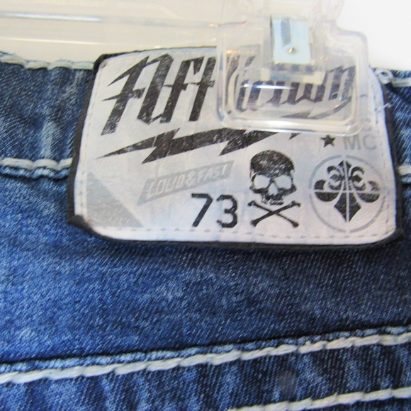 AFFLICTION JADE Dark Wash,Low Rise Distressed Jean - Picture 4 of 10